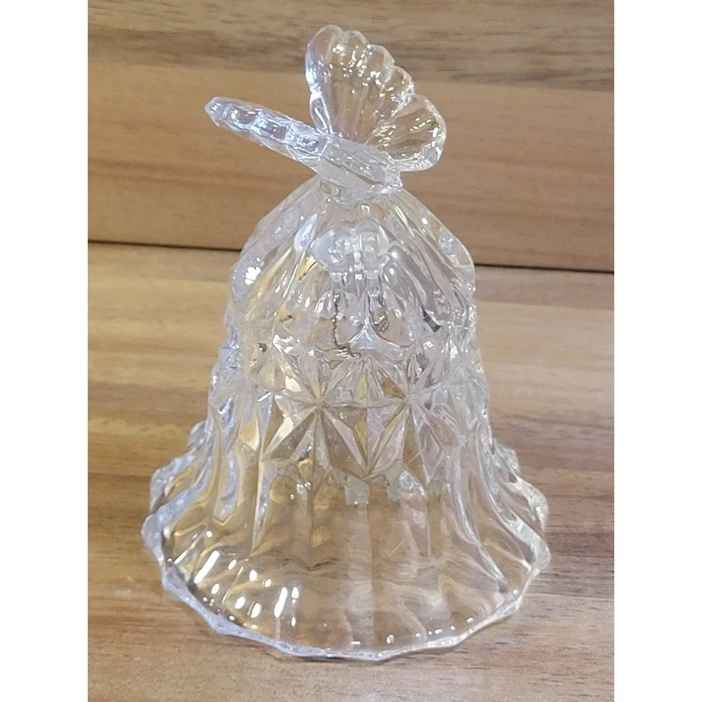 Vintage Bell 24% Lead Crystal Butterfly Bell 3